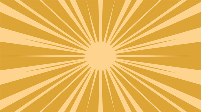 Vibrant sunburst pattern with dynamic golden rays
