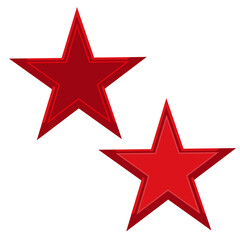 Obraz premium a set of red stars without a background