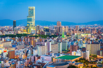 Osaka, Japan Skyline at Twilight © SeanPavonePhoto