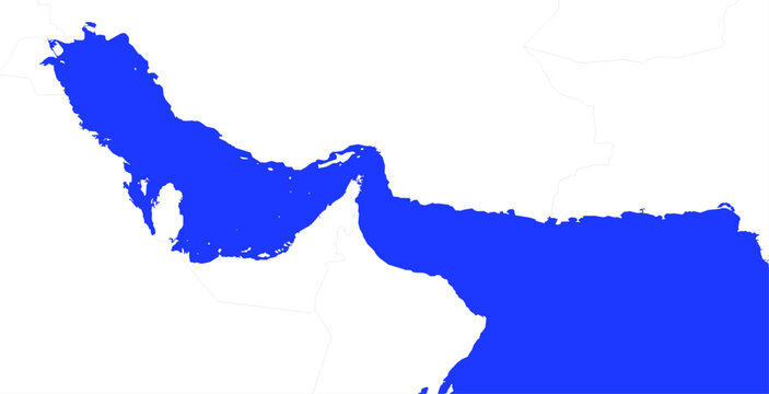 Strait of Hormuz with Arab Sea Strait of Hormuz Shipping Lane Map &ndash; High Resolution Political Map