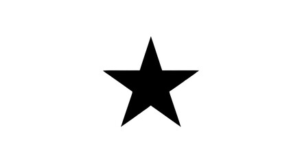 Obraz premium black five-pointed star icon on white background.
