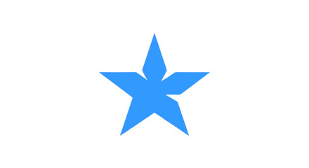 Obraz premium blue star icon on white background.