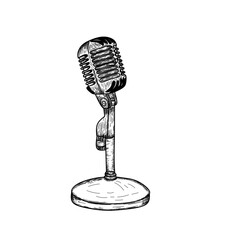 microphone isolated on white