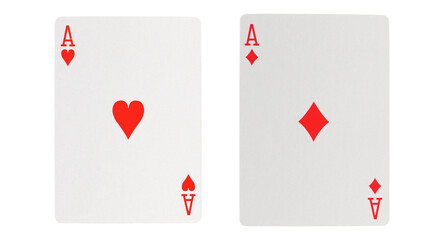 Obraz premium Isolated Ace of Diamonds playing card, gambling or poker symbol, game and luck concept Png