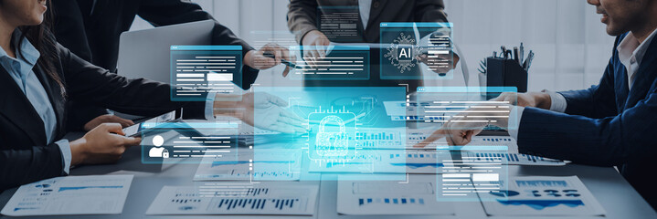 AI cybersecurity safeguards systems with encryption, access control, and AI secure data flow....