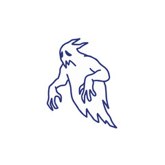 Fototapeta premium Ghostly silhouette fear as shadow character vector icon for psychological horror gaming and Halloween seasonal marketing