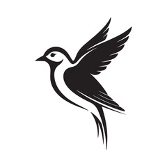 Obraz premium Elegant Bird silhouette symbol icon. vector illustration on white back ground