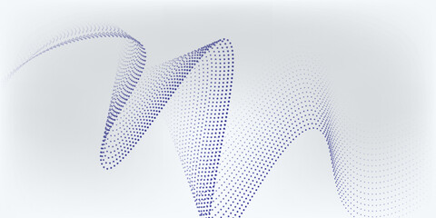Wave line of flowing particles abstract vector background  smooth curvy shape dots  shape dots blended mesh  futuristic point good nice old
