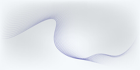 Wave line of flowing particles abstract vector background  smooth curvy shape dots  shape dots blended mesh  futuristic point good nice old simple