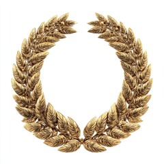 Golden laurel wreath award symbol