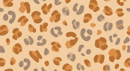 Fototapeta premium Seamless Leopard Print Pattern Vector Background