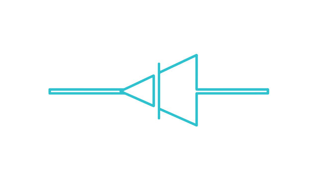 Simple Electronic Diode Circuit Symbol Diagram.
