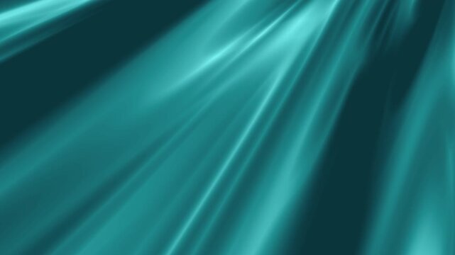 cool aquatic teal floating silk of sea like seductive fabric sheet of sensual silk satin rippling sensually in a light breeze with decadent lighting 4K realistic animation