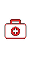Obraz premium Essential Medical Aid: A Clear Illustration of Emergency First-Aid Equipment