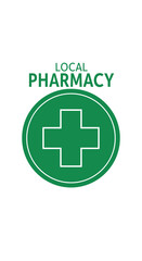 Obraz premium Essential Medical Emblem: Representing Healthcare Services And Community Pharmacy With Symbol