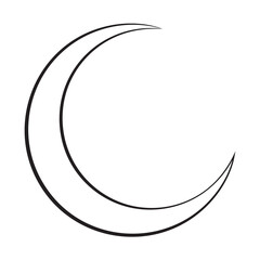 moon strokr illustration on transparent background, png moon