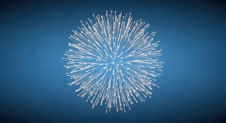 Obraz premium A blue and white firework exploding in the night sky