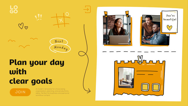 Planning Notes Template &mdash; a simple animated design for productivity, organization, and workflow projects.	
