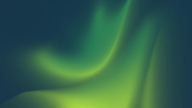 Abstract Glowing Green Gradient Wave Background Loop. Smooth and elegant abstract motion graphic featuring seamlessly looping glowing green gradient waves over a dark blue background.