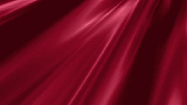 red romantic floating silk scarlet seductive fabric sheet of sensual silk satin rippling sensually in a light breeze with decadent lighting 4K realistic animation