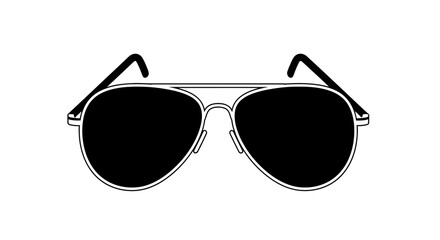 Aviator sunglasses with silver frame. © nur