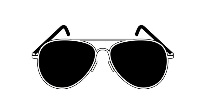 Aviator sunglasses with silver frame.
