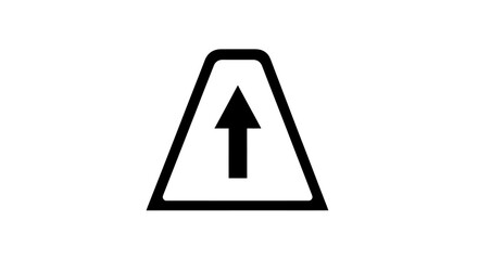 Black and white upward direction sign. © rama