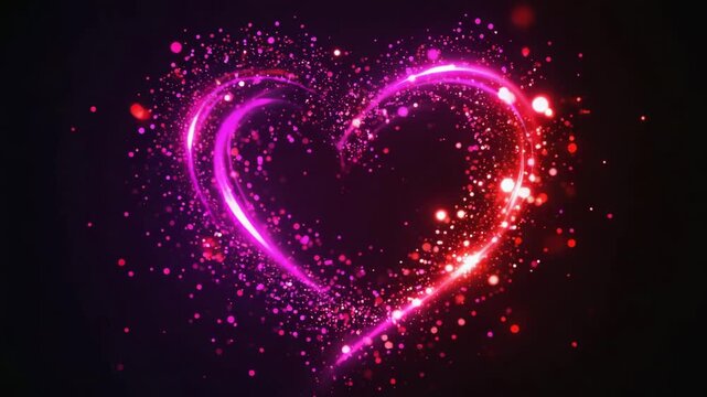 glowing heart shape