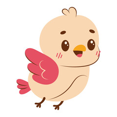 Obraz premium Cute Baby Bird Cartoon Character Vector Illustration