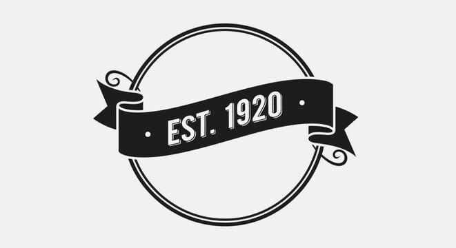 Vintage Established Year Emblem Design.