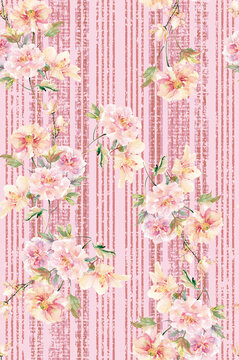 Fashion Seamless Pattern. Floral Pattern. Botanical flowers colorful 