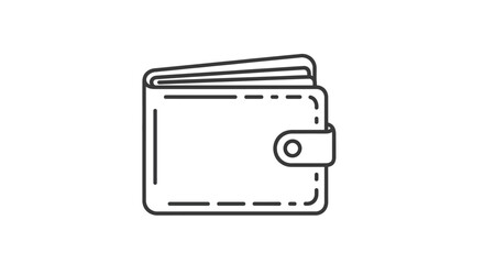 Fototapeta premium Wallet icon on white background