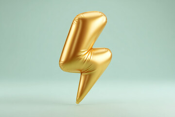 Golden number two balloon floating in mid air