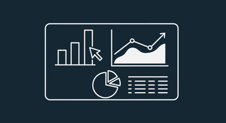Business data analysis on screen display. © ikun