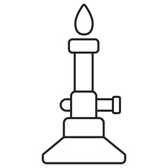Obraz premium Bunsen Burner Icon, Laboratory Bunsen Burner Icon, Chemistry Lab Heating Illustration, Scientific Flame Equipment Graphic, Laboratory Burner Design, Experimental Lab Tool Artwork, vector