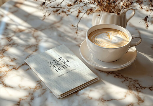 Mock up of a coffee menu