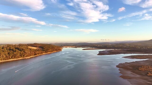 Aerial footage of Devonport Tasmania Australia
