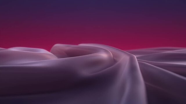 Abstract image showing a fluid drape or fabric in mauve and magenta hues