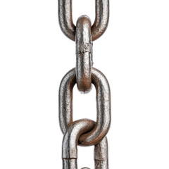Obraz premium Interlocking Strength: A close-up shot of an industrial chain, highlighting its robustness, with individual links seamlessly intertwined. Reflecting strength, connection, and the power of unity.