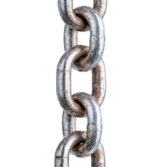Obraz premium Old Metal Chain: A close-up shot of a weathered, metallic chain, with visible texture and wear, symbolizing strength, connection, and the passage of time.
