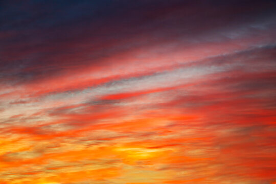Sky colors change in Colorado with the rising sun creating an amazing colorful sky display just before the sun rises.