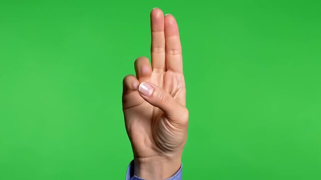Human hand counting numbers 2