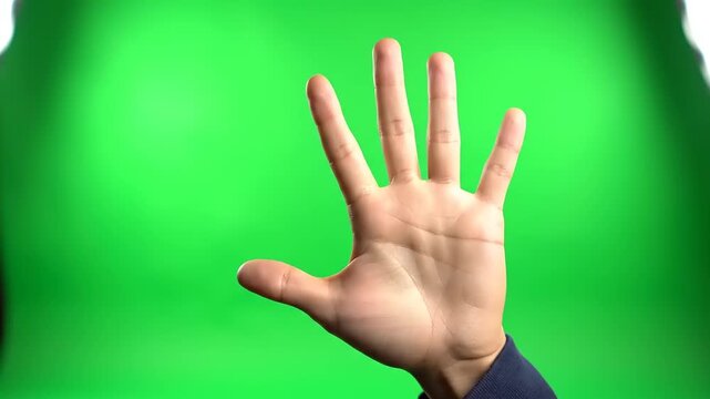 Close-up of a human hand showing five fingers