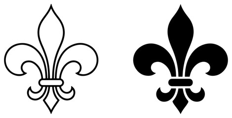 fleur de lis heraldic icon © vectomix