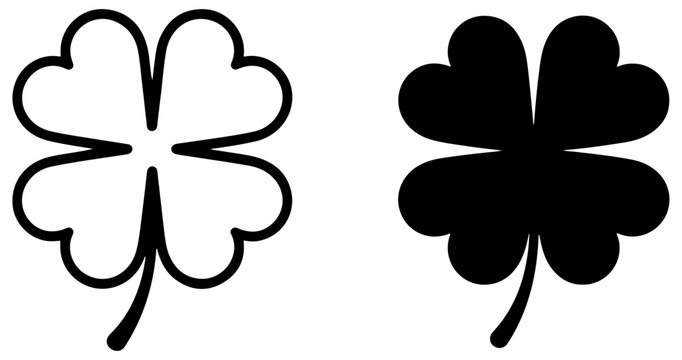 four leaf clover vector icon