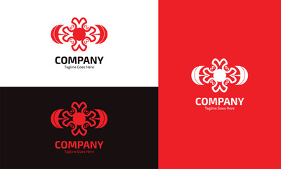 Creative Logo Template Design, unique suitable symbol technology for digital brands
