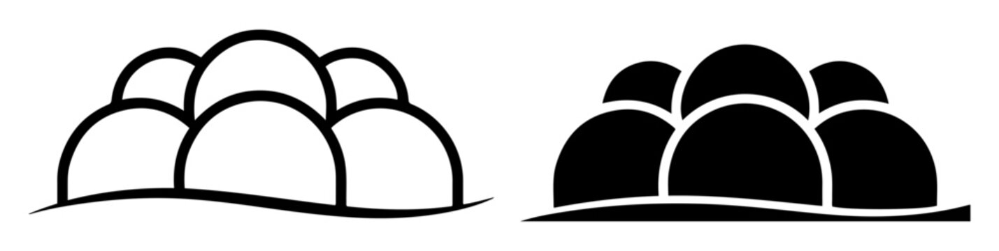 black forest bollenhut icon set