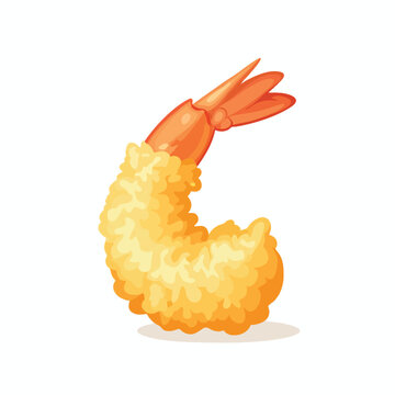 Crispy Fried Shrimp on White