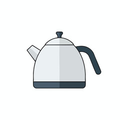 Obraz premium Stylish Kettle Illustration on White Background