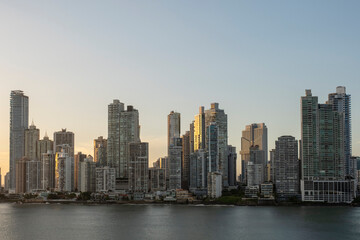 Obraz premium Panama City skyline at sunset